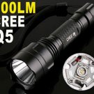 300 Lumens CREE Q5 LED Outdoor Camping Lamp Torch Flashlight  5pcs/lot  Free Shipping