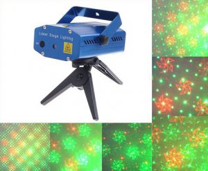 Mini Multicolor Moving Party Stage Laser Light  Free Shipping