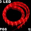 Red IP66 Waterproof  60 LED Red 4.8W LED Strip Light  Free Shipping  Retail