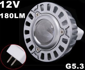 Energy G5.3 3W 12V Warm White LED Light Lamp Bulb  20pcs/lot  Free Shipping
