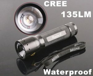 135LM Mini Focusable Waterproof Outdoor CREE LED Flashlight  Free Shipping