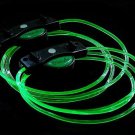 LED Light Up Shoelaces Flash Shoestrings Green  5sets/lot  Free Shipping