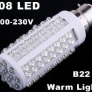220V Bulb B22 5W 450LM Warm Light 108 LED Corn Light  20pcs/lot  Wholesale