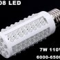 E27 7W 110V 108 LED Light Bulb  5pcs/lot  Free Shipping