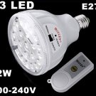 23 LED Rechargeable 2W Emergency Light Lamp with Remote Control  LED Lights  10pcs/lot
