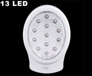 Ultra Bright White Rechargeable 13 LED Light  10pcs/lot  Free Shipping