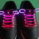 Pink LED Light Up Shoes shoelaces Luminous shoestring Flash Glow Stick  5sets/lot  Free Shipping