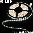 Cold White IP66 Waterproof 5M SMD 3528 300 LED Strip Light  Free Shipping