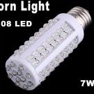 108 LED E27 Screw Corn Light Bulb 7W Warm Light  10pcs/lot  Free Shipping