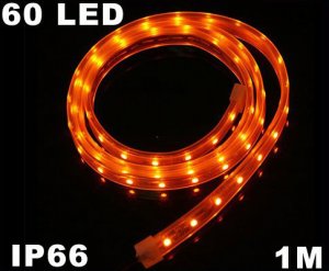 Yellow IP66 Waterproof SMD 3528 60 LED Strip Light Strip  Free Shipping