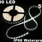 White IP66 Waterproof 5M SMD 3528 300 LED Strip Light  Free Shipping