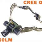 Adjustable Focus Beam CREE Q5 LED Headlamp Light Flashlight Torch  Free Shipping  Retail