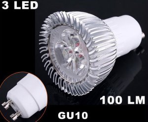 Energy-saving Bulb 3W 85-265V GU10 LED Light  5pcs/lot  Free Shipping