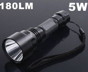 3 Mode 5W 180 Lumen Torch CREE LED Flashlight  CREE Flashlight  LED Torch