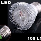 100LM E27 3W Energy Saving Cold White 3 LED Light Lamp Bulb  Free Shipping  Retail