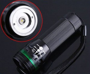 4 COLOR! 3 Mode Adjustable Zoom Torch CREE LED Flashlight  Free Shipping  Retail