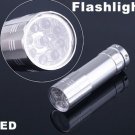 Silver 9 LED Flashlight Aluminium LED Torch Camping Flashlight  10pcs/lot  Free Shipping