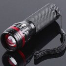 10pcs/lot Free Shipping  Zoomable 3 Mode CREE LED Flashlight Torch 200 Lumen AAA