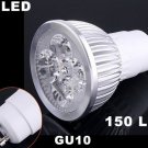 Energy-saving 150LM GU10 4 LED Light Bulb 4W Cold White 85-265V LED Light  Free Shipping  Retail
