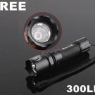 CREE Q5 LED 300LM 3-Modes 18650 Rechargeable Flashlight Torch  5pcs/lot  Free Shipping