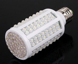 10pcs/lot White 8W E27 166 LED Energy Saving Corn Light Bulb Lamp 360 Degree  6500K  Free Shipping