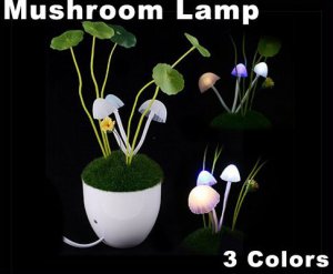 Romantic LED Avatar Mushroom Light With Light Sensitivity Function  Free Shipping