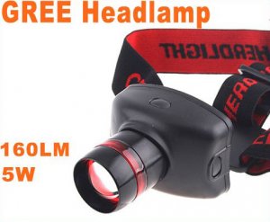 Adjustable CREE LED 160 Lumens 5W 3 Modes Headlamp Flashlight  15pcs/lot  Free Shipping