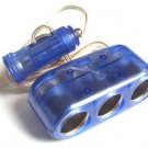 Cool design 3-Way 12V Car Cigarette Socket car Adapter/ car Splitter/car Charger Free Shipping