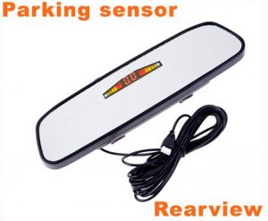 Parking sensor Rearview Mirror 4 Parking Sensors Car Backup Reverse Radar Rearview Mirror