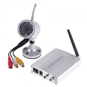 Wholesale Wireless 2.4Ghz Color IR Surveillance CMOS Camera Monitor Free Shipping