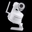 Wholesale Wireless IP Camera WiFi IR Nightvision P/T 2-Audio White Free Shipping
