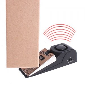 Wholesale Mini Wireless Vibration-Triggered Home Alert Security System/ Door Stop Free Shipping