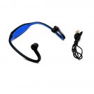 Fashionable Bluetooth Wireless Headset Headphone (Black + Blue) with USB Cable Free Shipping