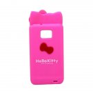 Wholesale HOT SALE Cute Kitty Bow Samsung i9100 Phone Back Cover Free Shipping