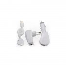 Wholesale 3 in 1 Charger Kit : Travel Charger + Car Charger + USB Cable for iPhone 3G Free Shipping