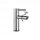 Wholesale Chrome Swivel single hole mount cold and hot Bath Sink Faucet (N0258) Free Shipping