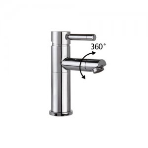 Wholesale Chrome Swivel single hole mount cold and hot Bath Sink Faucet (N0258) Free Shipping