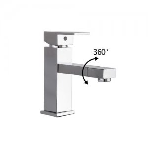 Wholesale Chrome Swivel single hole mount cold and hot Bath Sink Faucet (N0260) Free Shipping