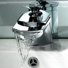 Wholesale Chrome One handle single hole mount cold and hot Bath Sink Faucets(B300) Free Shipping