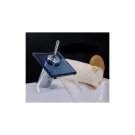 Chrome Single Handle mount Glass Waterfall Cold and Hot Bath Sink Faucets(I6606) Free Shipping