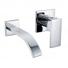 Chrome One handle single hole Wall-mount Bath Sink Faucets(O6609) Free Shipping