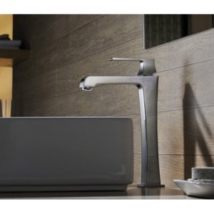 Chrome One handle single hole mount mixer taps Bath Sink Faucets(DZ2015) Free Shipping