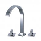 Chrome Two Handles Waterfall Cold and Hot Bath Sink Faucets(W22201) Free Shipping