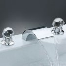 Two Handles Widespread Waterfall Bathroom Sink Faucet or Bathtub Faucet (VB0013) Free Shipping