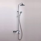 8 inch Chrome Rainshower Shower suit with Handshower and Shower Heads(D01128) Free Shipping