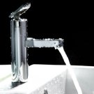 Chrome One handle single hole mount cold and hot Bath Sink Faucets(B127) Free Shipping