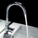 Chrome One handle single hole mount cold and hot Bath Sink Faucets(B126) Free Shipping