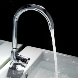Chrome One handle single hole mount cold and hot Bath Sink Faucets(B126) Free Shipping