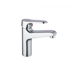 Wholesale Chrome One handle single hole mount cold and hot Bath Sink Faucets(A123) Free Shipping