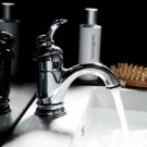 Chrome One handle single hole mount cold and hot Bath Sink Faucets(B128) Free Shipping